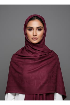 Pamuk Gül Desenli Fileli Trend Pembe Şal 75x190
