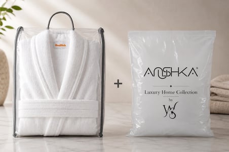 Özdilek Unisex Bornoz + ANUSHKA Fermuarlı Saklama Kılıfı | %100 Pamuk | Yumuşak ve Yüksek Su Emici | Otel Kalitesinde | Hediye Kılıf Dahil