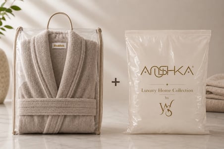 Özdilek Unisex Bornoz + ANUSHKA Fermuarlı Saklama Kılıfı | %100 Pamuk | Yumuşak ve Yüksek Su Emici | Otel Kalitesinde | Hediye Kılıf Dahil