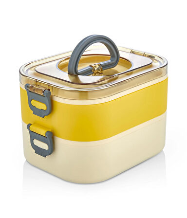 Yeni Nesil Sefer Tası / Lunch Box / Beslenme Kabı / Saklama Kutusu / Paslanmaz Çelik / 1300 ML