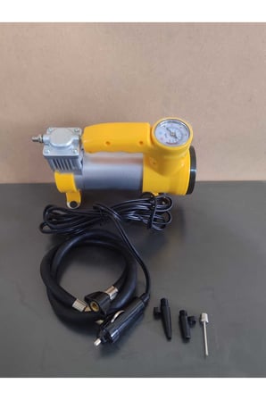 Profesyonel Metal Gövde Oto Hava Kompresörü 150 PSI Güçlü Lastik Şişirme Araba Bisiklet Top Şişirme