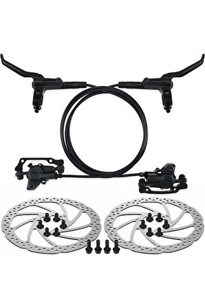 SAIGUAN HİDROLİK FREN SETİ ÖN - ARKA [ROTOR 160-KABLO 70-140 cm]
