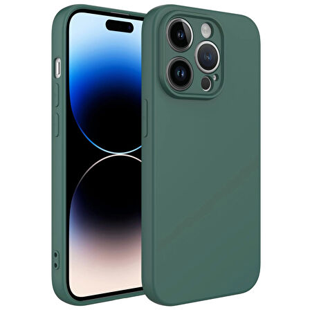 iPhone 14 Pro Uyumlu Kılıf İç Yüzeyi Kadife Lansman Kapak