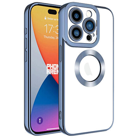 iPhone 15 Pro Uyumlu Kılıf Kamera Korumalı Logo Gösteren Omega Kapak