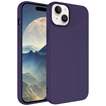 iPhone 15 Plus Uyumlu Kılıf İç Yüzeyi Kadife LSR Lansman Kapak