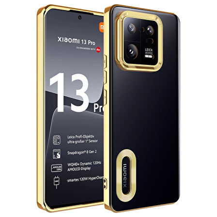 Xiaomi Mi 13 Pro Uyumlu Kılıf Kamera Korumalı Logo Gösteren Omega Kapak