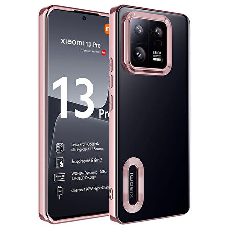Xiaomi Mi 13 Pro Uyumlu Kılıf Kamera Korumalı Logo Gösteren Omega Kapak