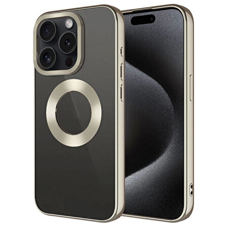 iPhone 15 Pro Max Uyumlu Kılıf Kamera Korumalı Logo Gösteren Omega Kapak
