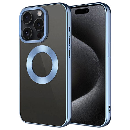 iPhone 15 Pro Max Uyumlu Kılıf Kamera Korumalı Logo Gösteren Omega Kapak