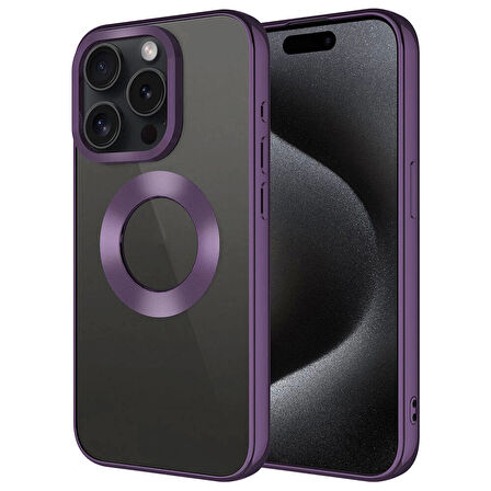 iPhone 15 Pro Max Uyumlu Kılıf Kamera Korumalı Logo Gösteren Omega Kapak