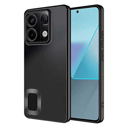 Xiaomi Redmi Note 13 4G Uyumlu Kılıf Kamera Korumalı Logo Gösteren Omega Kapak