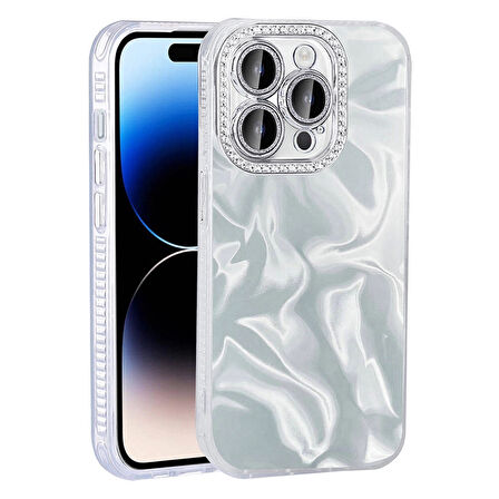 Apple iPhone 14 Pro Uyumlu Kılıf Airbagli Parlak Taş Detay Tasarımlı Esila Kapak