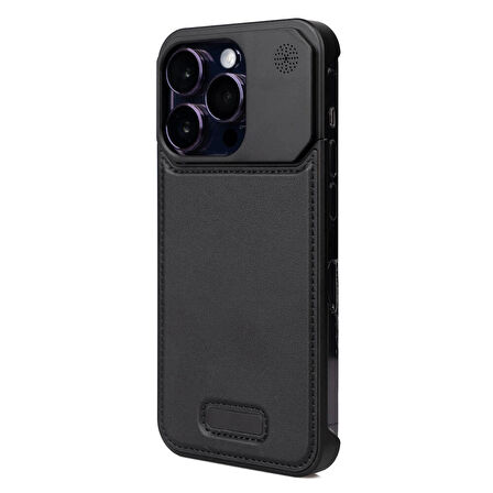 Apple iPhone 14 Pro Max Uyumlu Kılıf Magsafe Şarj Özellikli Mekanizmalı Koku Hazneli Mostar Kapak