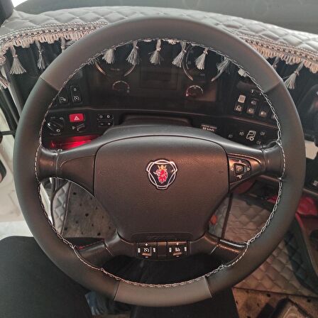 Scania Siyah Gri Direksiyon Kılıfı