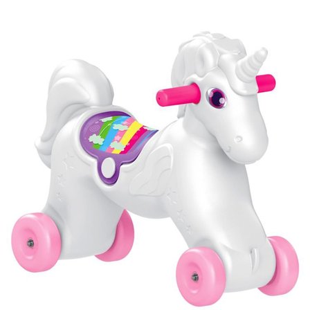 Dolu Unicorn Sallanan Tekerlekli At
