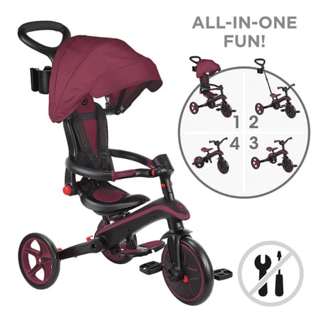 Globber Explorer 4in1 Katlanabilir Bisiklet Bordo