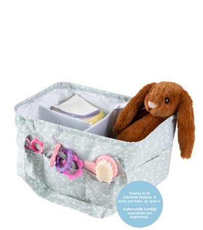 Katlamalı Anne & Bebek Organizer 795 Yeşil Çiçek