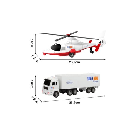 BIG251H1 CITY CAR HELİKOPTER/KAMYON 2 Lİ ARAÇ