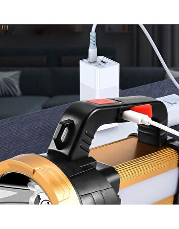 6 Mod Şarjlı EL Feneri Projektör Tipi