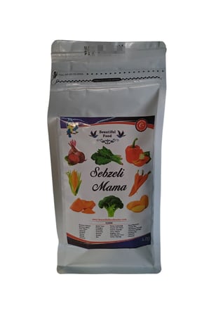 Beautiful Food Sebzeli Kuş Maması Yemi 1 kg Muhabbet Kuşu Kanarya Sultan Papağanı Cennet Papağanı İspinoz