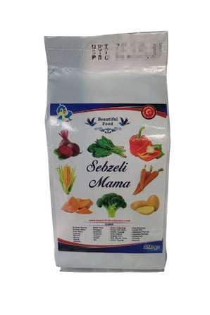 Beautiful Food Sebzeli Kuş Maması Yemi 250 grm Muhabbet Kuşu Kanarya Sultan Papağanı Cennet Papağanı İspinoz