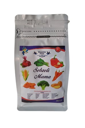 Beautiful Food Sebzeli Kuş Maması Yemi 500 Grm Muhabbet Kuşu Kanarya Sultan Papağanı Cennet Papağanı İspinoz