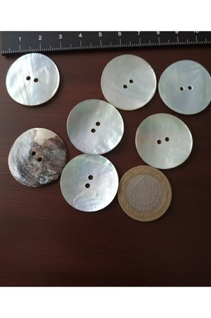 Doğal Hakiki Düğme 44 Boy 28 Mm/6 Adet