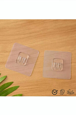 1 Adet - Deliksiz Montaj Yapışkanlı Kanca – İz Bırakmayan Pratik Çözüm