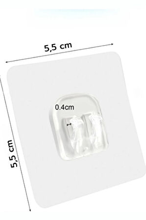 1 Adet - Deliksiz Montaj Yapışkanlı Kanca – İz Bırakmayan Pratik Çözüm