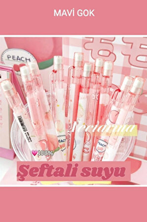 Kawai Şeftali Uçlu kalem 2B 0,7mm (4 adet uçlu kalem + 1 kutu uç)