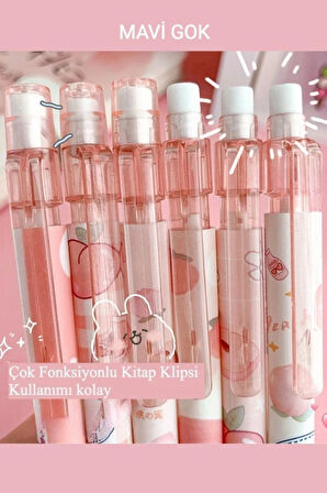 Kawai Şeftali Uçlu kalem 2B 0,7mm (4 adet uçlu kalem + 1 kutu uç)