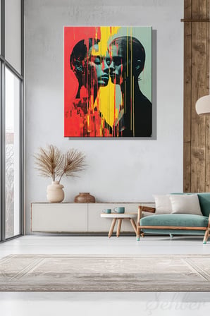 Modern Duvar Tablosu Dikey Kanvas Tekli Salon Mutfak Yatak Odası Ofis Dijital Sanat Kadın Portre
