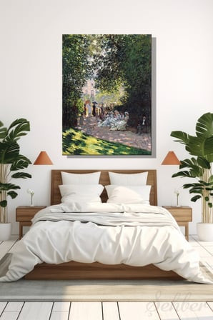 Kanvas Duvar Tablosu Dikey Tekli Salon Mutfak Yatak Odası Ofis Claude Monet The Parc Monceau