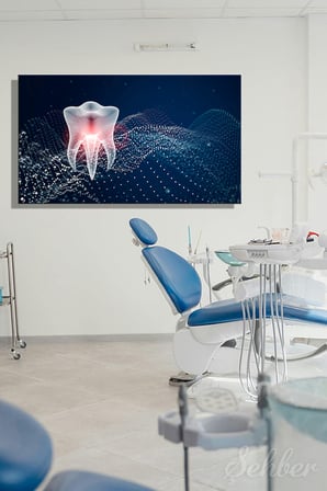 Kanvas Tablo Yatay Tekli  Ağız Diş Sağlığı Dişçi Poliklinik Hastane Endodonti Konsepti 752