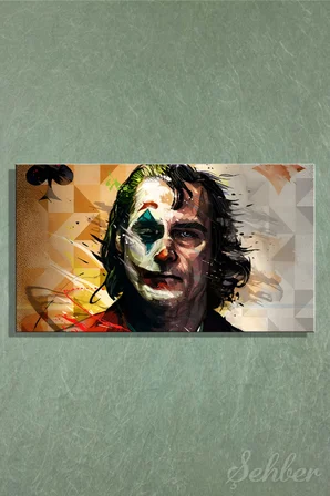 Panoramik Yatay Kanvas Tablo Tekli Salon Mutfak Yatak Odası Ofis Joker Karakteri 887