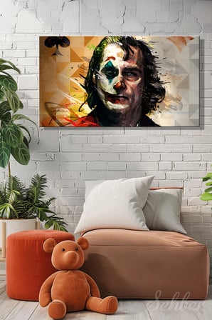 Panoramik Yatay Kanvas Tablo Tekli Salon Mutfak Yatak Odası Ofis Joker Karakteri 887