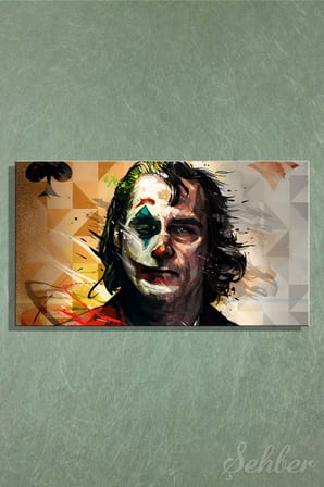 Panoramik Yatay Kanvas Tablo Tekli Salon Mutfak Yatak Odası Ofis Joker Karakteri 887