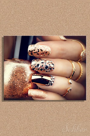 Dekoratif Yatay Kanvas Tablo Tekli Kuaför Güzellik Salonu Makyaj Nail Art Manikür 1067