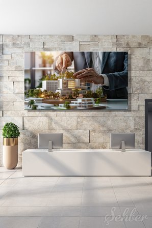Yatay Kanvas Tablo Tekli Emlakçı Emlak Ofisi İnşaat Gyo Mimarlık Ticari Ofis Kompleksi 1081