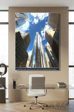 Kanvas Tablo Dikey Tekli Emlakçı Emlak Ofisi İnşaat Gyo Mimarlık Modern Gökdelenler 1133