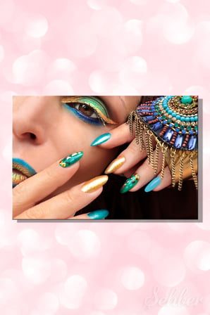 Dekoratif Yatay Kanvas Tablo Tekli Kuaför Güzellik Salonu Makyaj Nail Art Manikür 1144