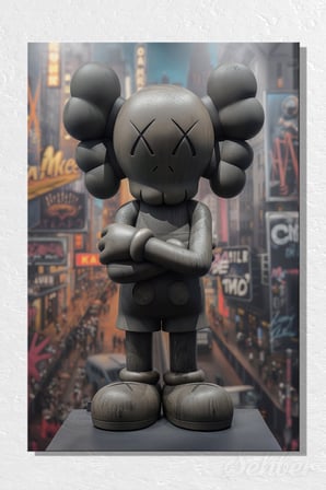 Dekoratif Dikey Kanvas Tablo Tekli Genç Odası Çocuk Odası Kreş Kaws Tarzı Pop Art 1151