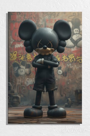 Dekoratif Dikey Kanvas Tablo Tekli Genç Odası Çocuk Odası Kreş Kaws Tarzı Pop Art 1153