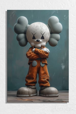 Dekoratif Dikey Kanvas Tablo Tekli Genç Odası Çocuk Odası Kreş Kaws Tarzı Pop Art 1155