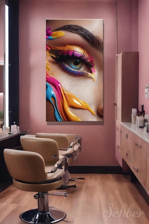Dekoratif Kare Kanvas Tablo Tekli Salon Mutfak Yatak Odası Ofis Soyut Dairesel Desenler  1259