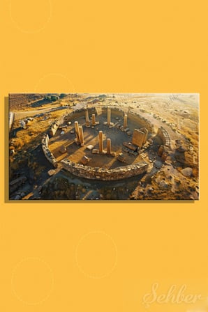 Kanvas Tablo Panoramik Yatay Tekli Salon Mutfak Yatak Odası Ofis Şanlıurfa Göbeklitepe 1266