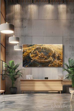 Kanvas Tablo Panoramik Yatay Tekli Salon Mutfak Yatak Odası Ofis Şanlıurfa Göbeklitepe 1266