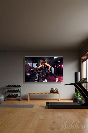 Dekoratif Yatay Kanvas Tablo Tekli Spor Salonu Fitness Eğitimi Egzersiz Sırt Ve Kol Kasları 1269