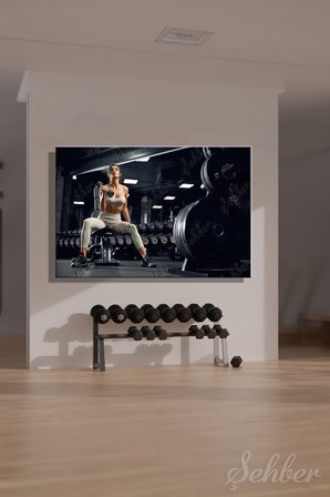 Dekoratif Yatay Kanvas Tablo Tekli Spor Salonu Fitness Eğitimi Egzersiz 1293