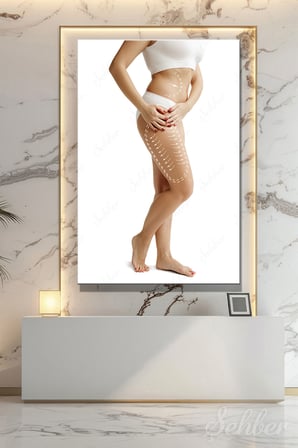 Dekoratif Dikey Kanvas Tablo Tekli Plastik Cerrahi Estetik Kliniği Güzellik Merkezi Liposuction 1294